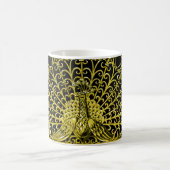 Art Nouveau gouden pauw Koffiemok (Center)