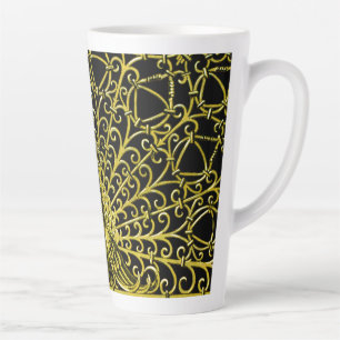 Art Nouveau gouden pauw Latte Mok