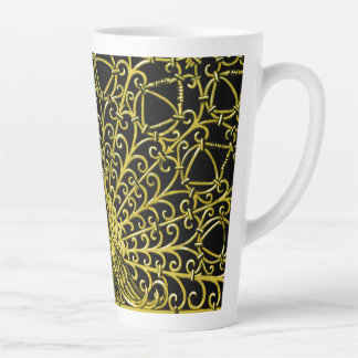 Art Nouveau gouden pauw Latte Mok