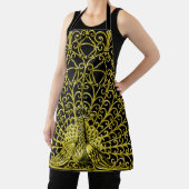 Art Nouveau gouden pauw Schort (Insitu)