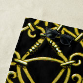 Art Nouveau gouden pauw Strandlaken (In situ)