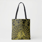 Art Nouveau gouden pauw Tote Bag (Voorkant)