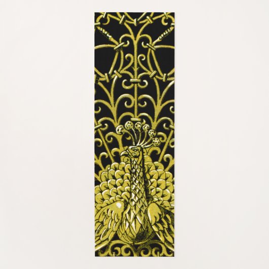 Art Nouveau gouden pauw Yogamat (Voorkant)