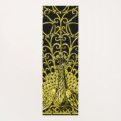 Art Nouveau gouden pauw Yogamat (Achterkant)