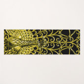 Art Nouveau gouden pauw Yogamat (Voorkant (horizontaal))