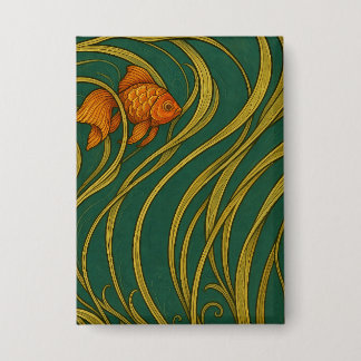 Art Nouveau Goudvis Button