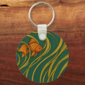 Art Nouveau Goudvis  Sleutelhanger (Achterkant)