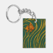 Art Nouveau Goudvis Sleutelhanger (Voorkant Links)