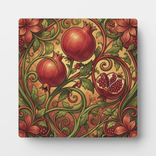 Art Nouveau Granaatappel Sierpatroon Fotoplaat