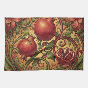 Art Nouveau Granaatappel Sierpatroon Theedoek