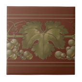 Art Nouveau Grapes on Grapevine Frieze Pattern Tegeltje (Voorkant)