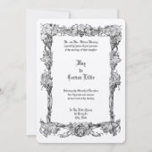  Art Nouveau Grapevine Border Wedding Kaart (Voorkant)