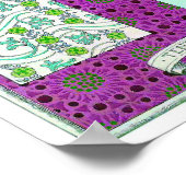 Art nouveau Grapevine floral vintage Poster (Hoek)