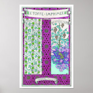 Art nouveau Grapevine floral vintage Poster