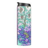 Art nouveau Grapevine florale  textielkunst Thermosbeker (Geroteerd rechts)