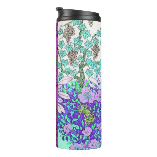 Art nouveau Grapevine florale  textielkunst Thermosbeker (Geroteerd rechts)