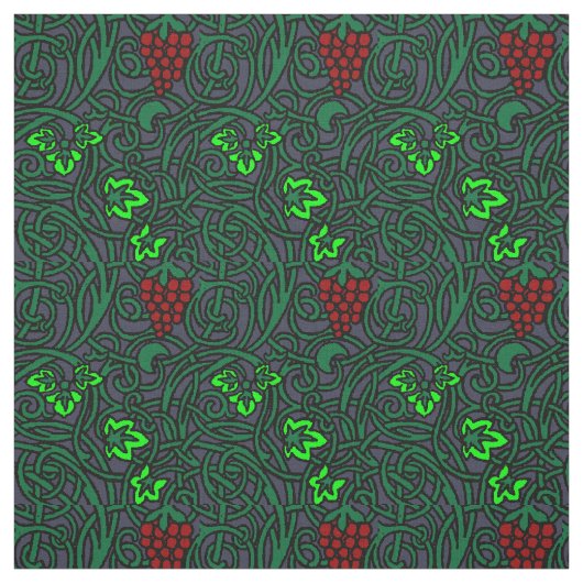  Art Nouveau Grapevine Pattern Stof (Swatch)