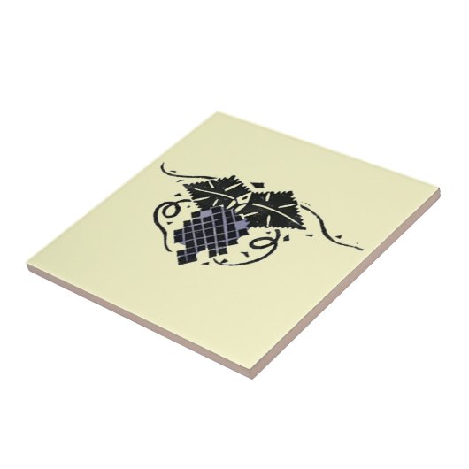  Art Nouveau Grapevine Tegeltje (Zijkant)