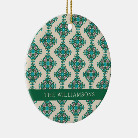   Art Nouveau Green - aangepast Keramisch Ornament (Rechts)