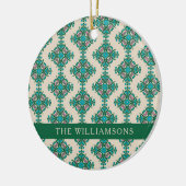   Art Nouveau Green - aangepast Keramisch Ornament (Links)