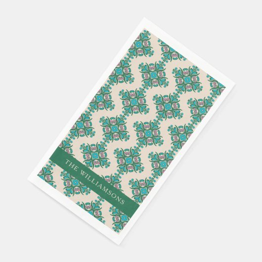   Art Nouveau Green - aangepast Servet (Hoek)