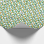 Art Nouveau Green Buttercup behang Cadeaupapier (Hoek)