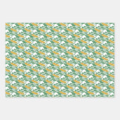 Art Nouveau Green Buttercup behang Inpakpapier Vel (Voorkant 3)