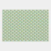 Art Nouveau Green Buttercup behang Inpakpapier Vel (Voorkant 2)