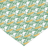 Art Nouveau Green Buttercup behang Korte Tafelloper (Hoek)