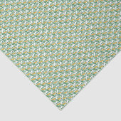 Art Nouveau Green Buttercup behang Tissuepapier (Detail)