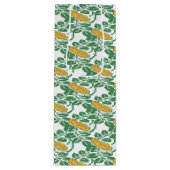 Art Nouveau Green Buttercup behang Wijn Cadeautas (Voorkant)