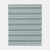 Art Nouveau Greyhounds Fleece Deken (Voorkant)