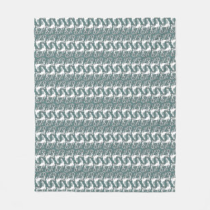 Art Nouveau Greyhounds Fleece Deken