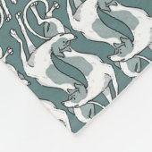 Art Nouveau Greyhounds Fleece Deken (Hoek)