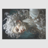  Art Nouveau Grieks God Mythologisch Zilver Tissuepapier (Voorkant)