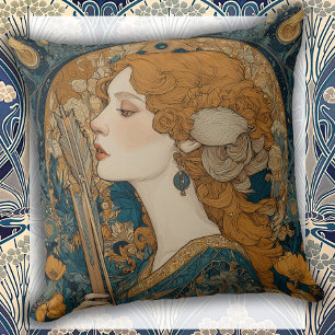 Art Nouveau Griekse Godin Kussen
