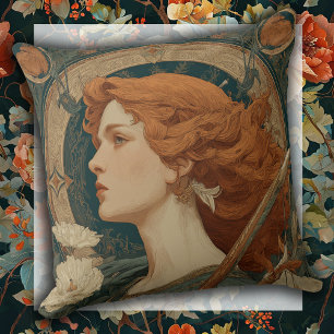 Art Nouveau Griekse Godin Kussen