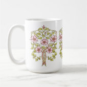 Art Nouveau grillige bloemen Koffiemok (Links)