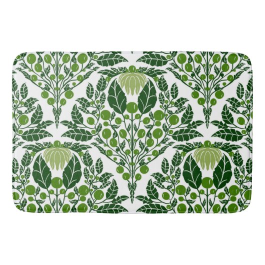 Art Nouveau Groen- Bloemschelp Badmat (Voorkant)