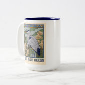 Art Nouveau Grote Blauwe Heron Mok (Voorkant links)