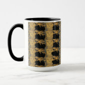 Art Nouveau Gustav Klimt Gold Black Pattern Mok (Links)