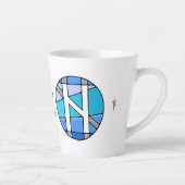 Art Nouveau Hagalaz Rune of CHANGE! Latte Mok (Rechts)