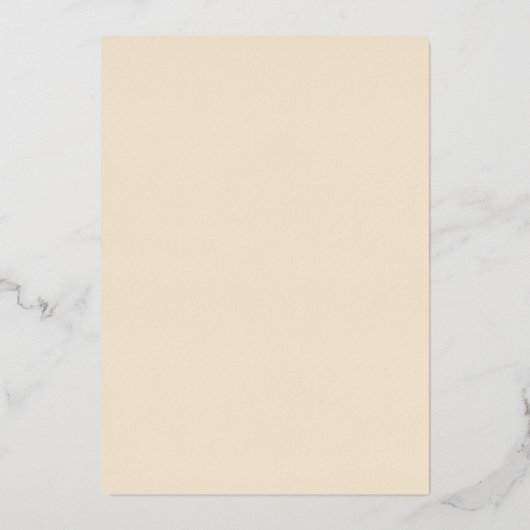 Art Nouveau Hand getrokken bloesems Initialen brui Folie Uitnodiging (Achterkant)