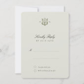 Art Nouveau Harmonie Bruiloft RSVP Kaart (Voorkant)