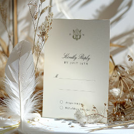 Art Nouveau Harmonie Bruiloft RSVP Kaart