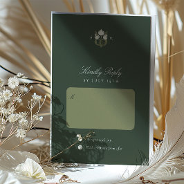 Art Nouveau Harmonie Bruiloft RSVP Kaart