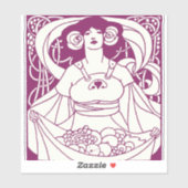 Art Nouveau Harvest Lady Sticker (Vel)
