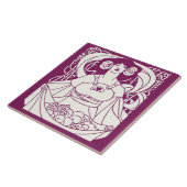 Art Nouveau Harvest Lady Tegeltje (Zijkant)