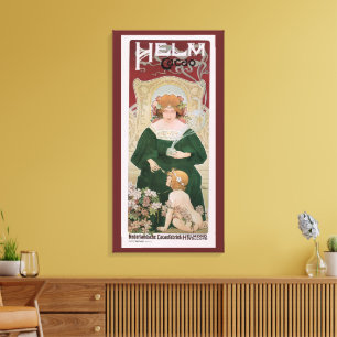 Art Nouveau Helm Cacao door Privat Livemont uit he Canvas Afdruk