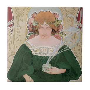 Art Nouveau Helm Cacao door Privat Livemont uit he Tegeltje